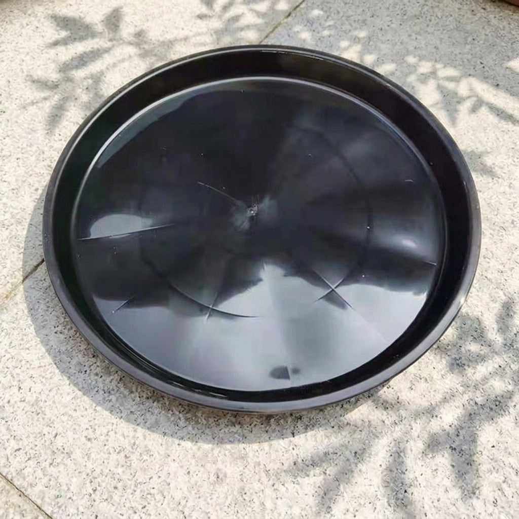 Plant Pot Saucer with Level Border, Ridged Flower Pot Base and Plant Saucer, Contemporary Pot Tray for Floor Standing Office Balcony Garden