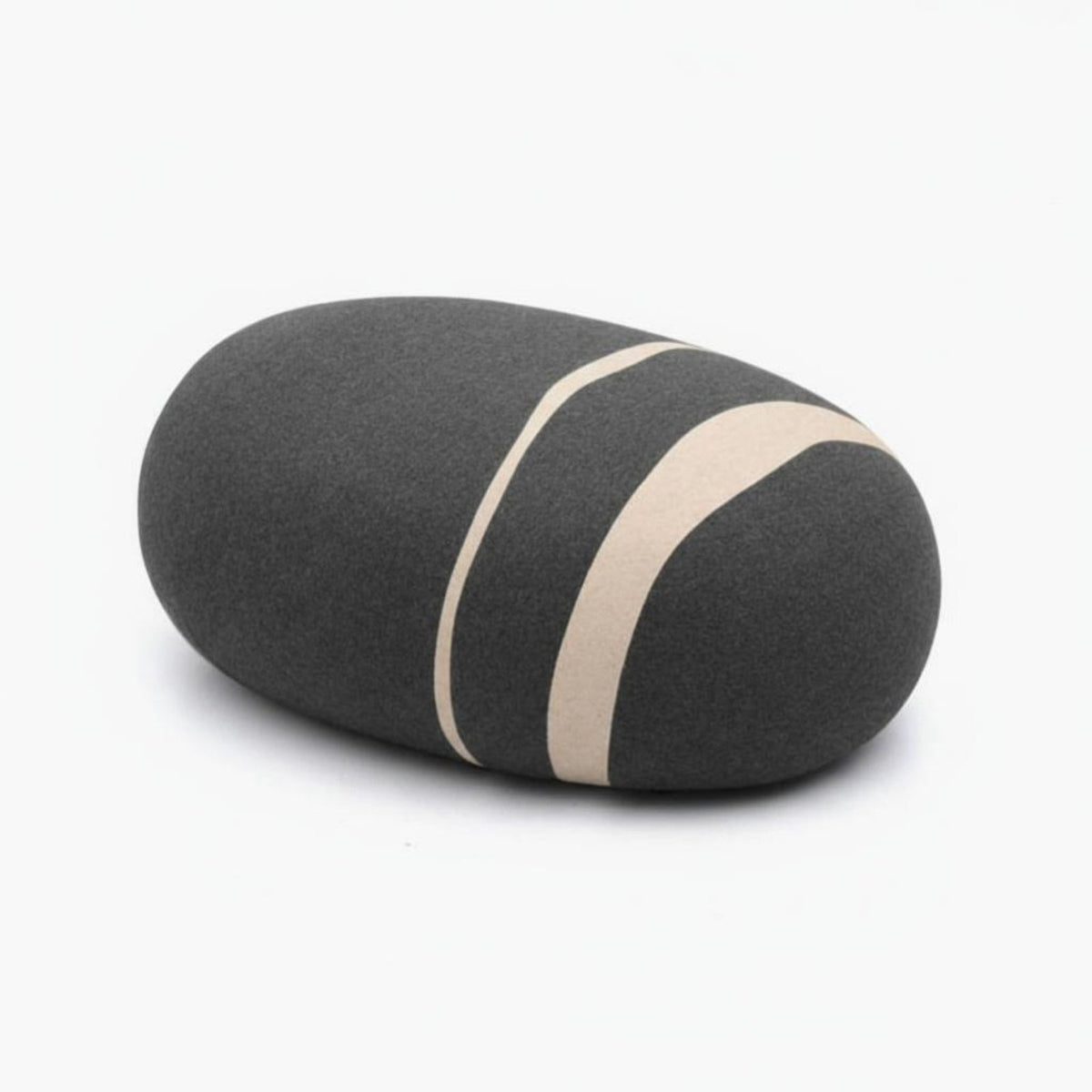 Nordic Design Curved Patchwork Pouf Wabi-Sabi Aesthetic Low Stool sophisticated design Ottoman Two-Tone for Art Lovers, Interior Designers, Living Room, Lounge Area, Bedroom, Entryway