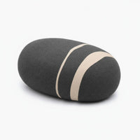 Nordic Design Curved Patchwork Pouf Wabi-Sabi Aesthetic Low Stool sophisticated design Ottoman Two-Tone for Art Lovers, Interior Designers, Living Room, Lounge Area, Bedroom, Entryway