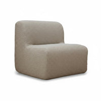 Wavy sectional Armchair Wave outline Upholstered Single Sofa Wabi-Sabi Aesthetic Armless for Interior Designers, Reception Area