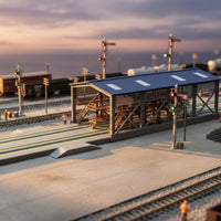 N Building Kit Bi-Color-Color Process N Train Maintenance Shed DIY Assembly 3D Printed Railway Maintenance Facility for Hobbyists