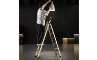 Non-Slip Step Ladder with Handrails Slim Foldable Step Ladder Portable Wide for Home, Closet