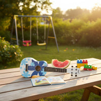 Colorful Ukulele Beginner-Friendly 21 Inch Ukulele Clear 4-String Sound-String Wooden Guitar Polished Finish