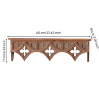 Wall Shelf with Carved Apron Versatile Carved Wall Ledge Compact for Cafe