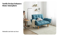 Adjustable Sleeper Loveseat Foldable Adjustable Floor Loveseat Small Space Suitable Tri-Function Multifunctional Design