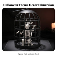 Skeleton Domed Top Statuette Round Base