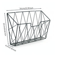 Space-Saving Open-Frame Periodical Wall Rack Wire Book Rack