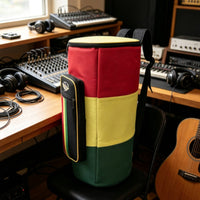 Drum Bag with Zippered Top Cover Thickened Hand Drum Backpack Cylindrical Hand for Percussionists