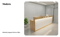 Minimalist Front Counter Sturdy Construction Shop Cashier Table Wear-Resistant Reception Counter Table for Shopkeepers, Hair and Wellness Center