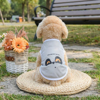 Dog Shirt and Tank Top for Small Corgi, Breathable Polyester Mesh Dog Vest with Cartoon Print, Pull-on Pet Vest for Refreshing Relief 142