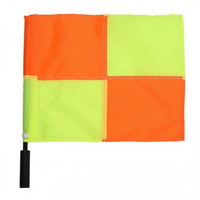 2 Pieces High Visibility Soccer Referee Flags Non-Slip Grip Soccer Referee Flag Comfortable Foam Handle Football Signal Flag Lightweight for Referees, Linesmen, Coaches, Track and Field Events