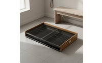 Dog Toilet Tray Wood Frame Indoor Dog Toilet Removable and Washable Pet Pet Waste Tray for Medium Dogs