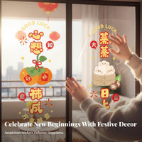 Housewarming Window Sticker, Electrostatic Decorative Decal, Kitchen Glass Door
