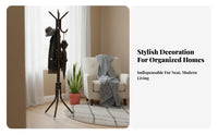 Unobstructedstanding Garment Holder Multi-Hook Design Home Furniture Easy