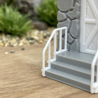 1/87 Scale Model House Unpainted 3D Printed Scenery Model for Hobbyists