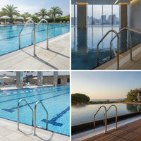 Corrosion-Resistant 4-Step Pool Ladder Sturdy Stainless Steel Pool Ladder Stable Safe