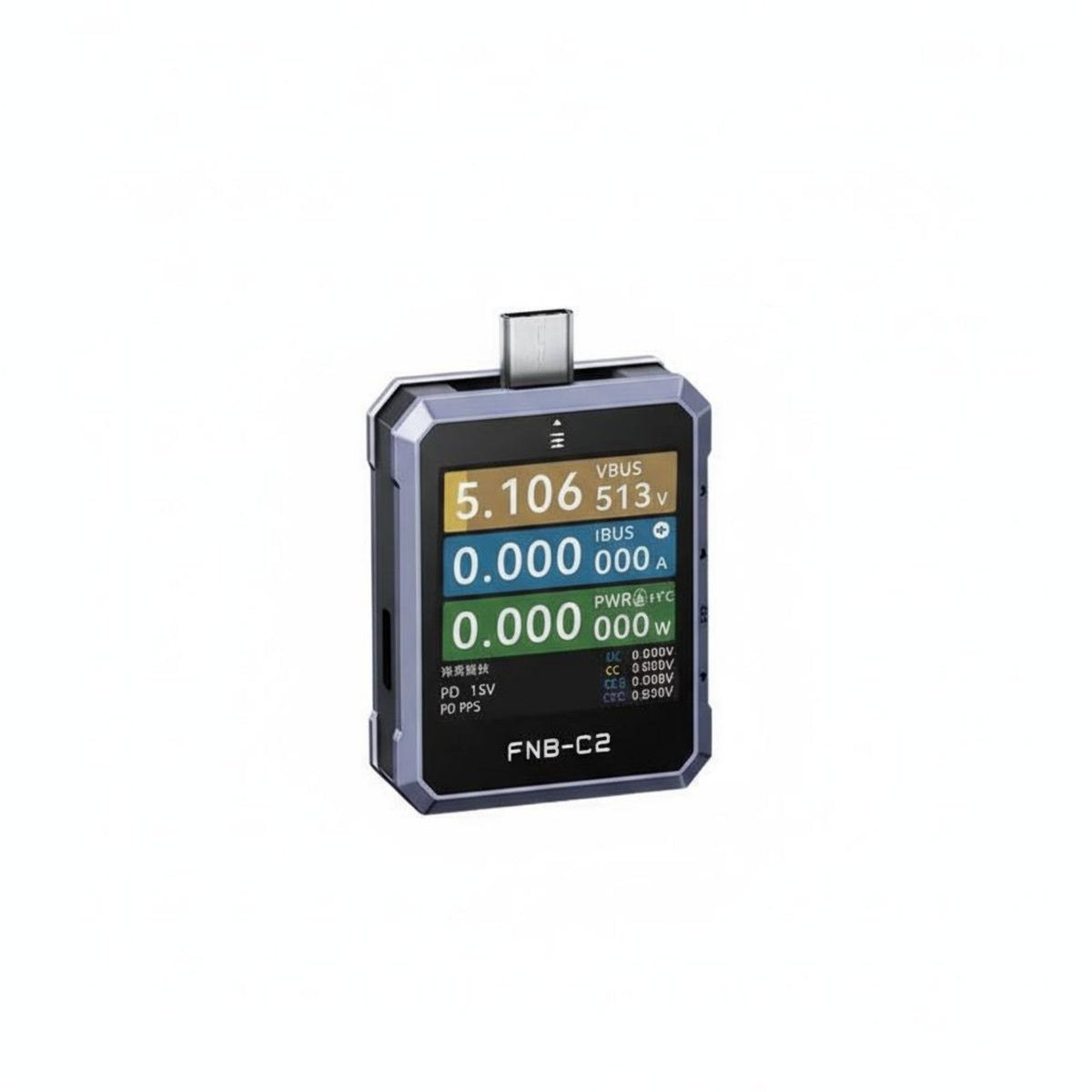 Fast Power Standard Meter 20-Bit High Precision Type-Electrical Power Meter Cable Identifier Cable Test USB-C Tester for Technicians, DIY Enthusiasts