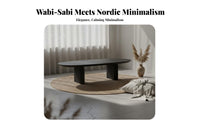 Sculptural Coffee Table Wabi-Sabi design Pebble-Shaped Centerpiece Japanese Design Nordic Aesthetic for Homeowners, Lounge Area