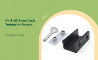 Sliding Pane Lock, Aluminum Alloy Security Limiter, Child Protection, Easy Installation, Home Use, Adjustable Position Control