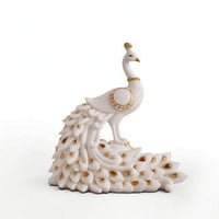 Decorative Peacock Statue Sculpted Tabletop Ornament Artistic for Art Collectors