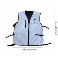 Adjustable Cooling Vest with Pockets Long-Lasting Zippered Cooling Vest Sleeveless Outerwear Lightweight for Outdoor Workers, Laborers, Construction Sites, Summer Wear