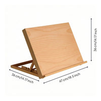 Portable Wooden Tabletop Easel Compact Tabletop Painting Easel Easy to Store Drawing Stand Stable for Artists, Students, Beginners, Home Workspace, Studio, Classroom