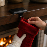Christmas Stocking Holder Hooks for Fireplace Mantel - Metal Craft Decoration