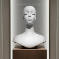 Mannequin Head with Shoulders Luxury Look Display Head with Shoulders Smooth Finish Jewelry Display Bust for Shop Window, Photo Photography