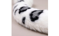 Spotted Feline Tail Bendable Animal Tail Accessory with Waist Strap Poseable Costume Accessory for Cosplayers, Furries, Cosplay, Halloween