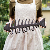 鱼骨钩铸铁多钩排钩金属承重墙面挂钩衣帽钩钥匙钩北欧风壁挂式