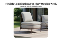 4 Pieces Weather-Resistant 4-Piece Woven Sofa and Chair Set Handwoven Design externaldoor Furniture UV-Protective Patio Seating Group Sturdy Frame for Garden aficionados, Party Hosts, Sunroom, Balcony, Backyard, Porch