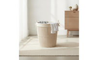 Woven Rope Basket Multipurpose Tall Rope Basket with Handles Lightweight Laundry Hamper for Washroom