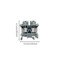 UK-2.5B Din Rail Terminal Block, Screw Connection, Insulated