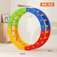 儿童感统训练器材四分之一圆平衡板早教攀爬架体能圈家用独木桥
