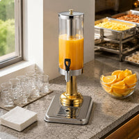 Twin Head Juice Dispenser Clear Body Buffet Beverage Dispenser Easy to Clean