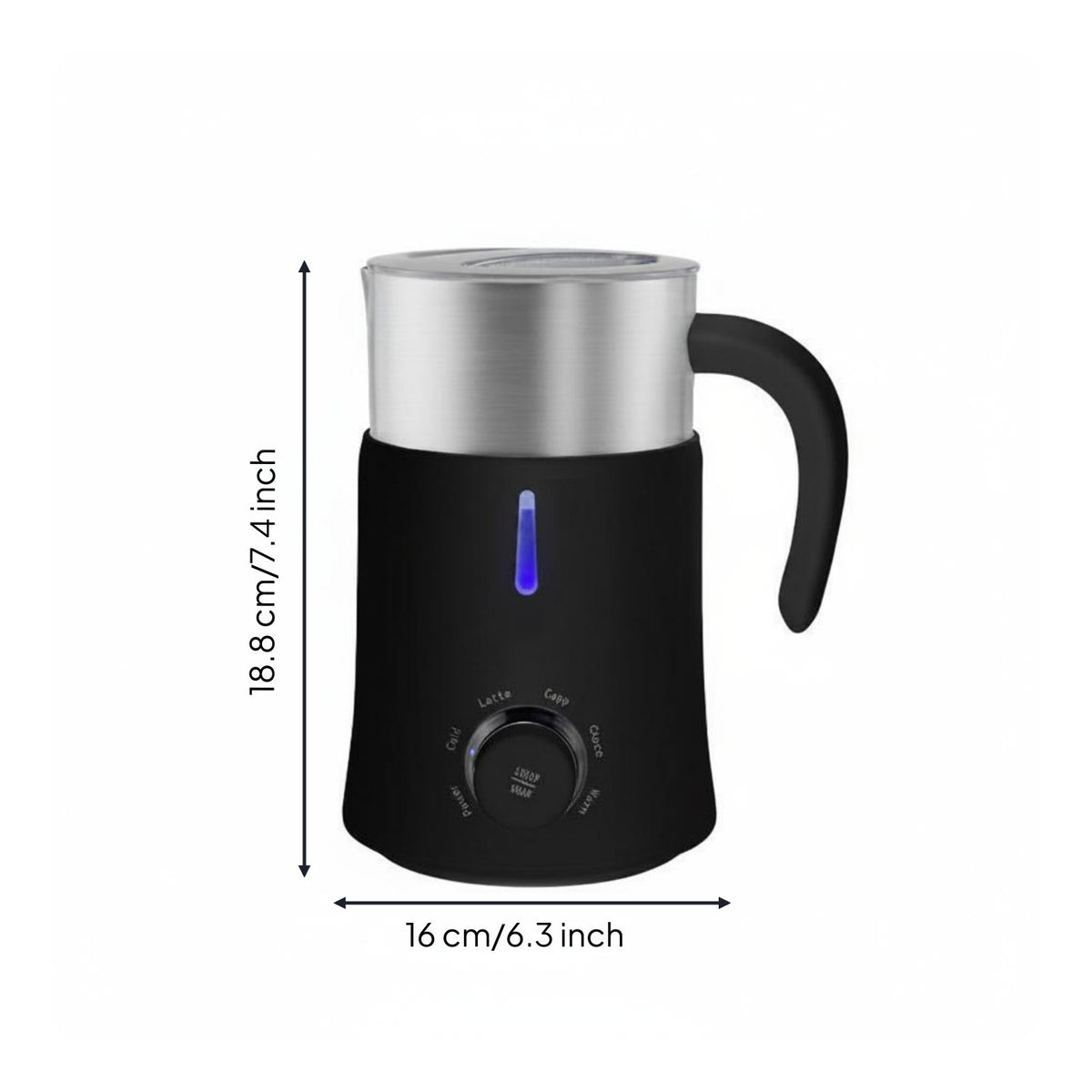 Electric Milk Frother Quiet Hot and Cold Frother Body Milk Foaming Machine for Home Cafe, Coffee Shop