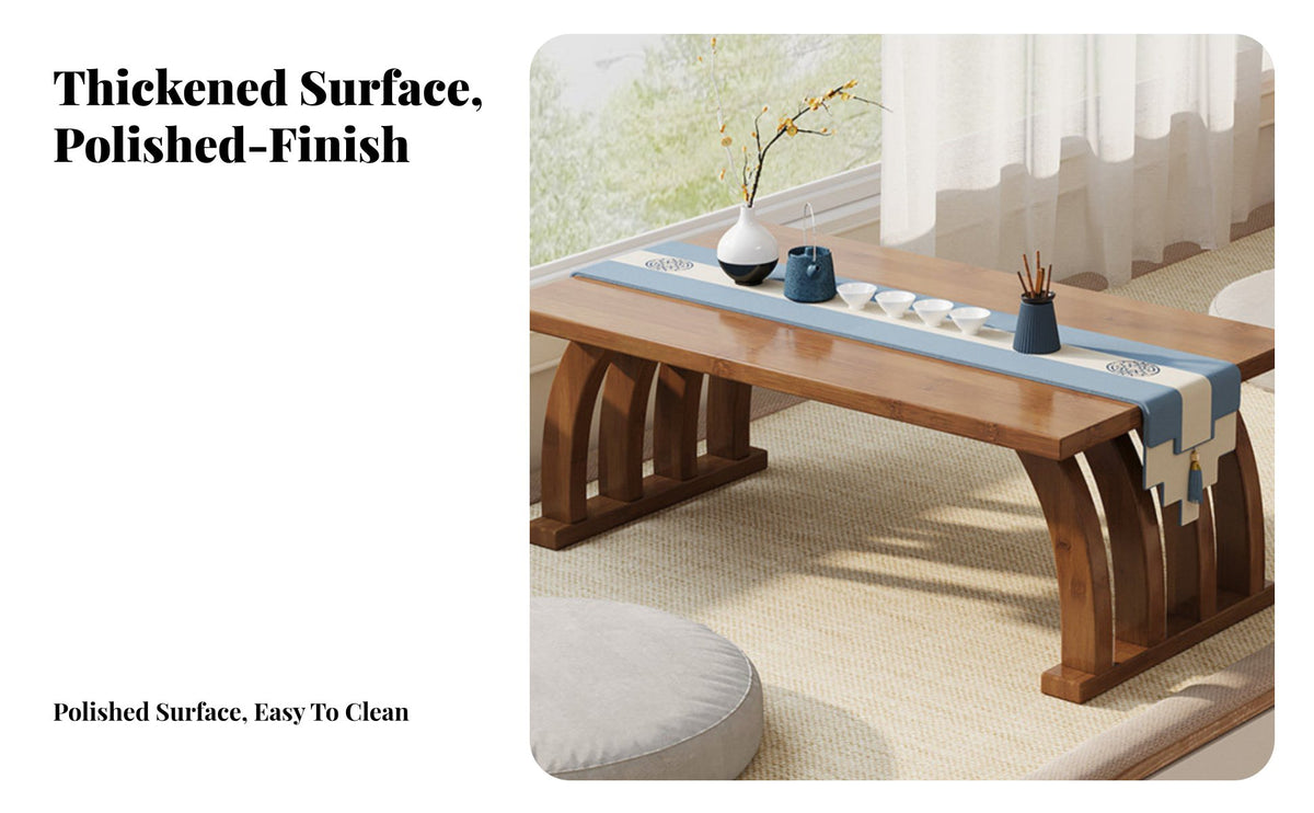 Chinese Design Low-Profile Coffee Table Minimalist Design Household Furniture Space-Saving Indoor Furnishing Multi-Purpose for Minimalists, Apartment Dwellers, Bay Window, Tatami Room, Balcony, Small Areas