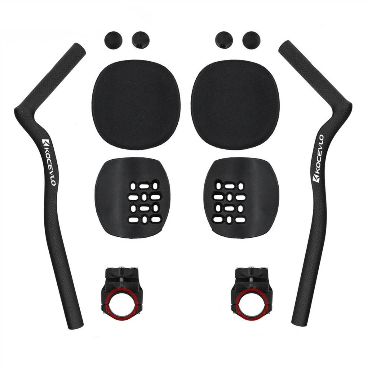 Carbon Fiber Handlebar Extensions with Armrests Padded Aerobars with Armrests Comfortable Aerobars Matte for Road Racers