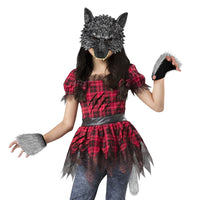 Halloween Wolf Costume Set with Mask, Gloves, and Tail