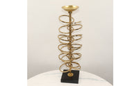 Metal Candlestick Holder Modern Spiral Candlestick Holder Decorative Candle Stand, for Study