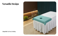 Soft Material Massage Table Towel with Face Hole Machine Washable Beauty Bed Face Hole Cover Absorbent for Estheticians, Spas