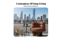 Plush Roll Armchair Designer inspired by Oversized leisure Armchair snug Comfort dense Padding for Homeowners, Balcony
