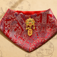 Pet Chinese New Year Tang Suit Cloak for Dogs and Cats - Teddy, Bichon, Wedding Attire, Neck Scarf, Hanfu Style
