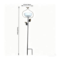 Metal Garden Stake Bird Bath Multi-Function Bird Bath Feeder Decorative for Yard