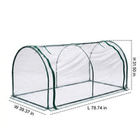 Outdoor Greenhouse, Plant Propagation Greenhouse with Metal Frame, Clear Polyethylene Cover, Zippered for Winter Frost Protection