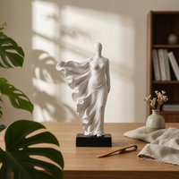Abstract Woman Figurine Elegant Woman Sculpture Resin for Living Room