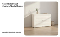 Effortless Sliding Drawers 5-Drawer Dresser Large Capacity Multi-Drawer Chest Thickened Steel Plate Modern Storage Chest Rustproof for Homeowners, Families, Students, Living Room, Home Office, Hallway, Closet