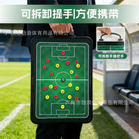 Green Soccer Tactics Board Double-sided Printed Flat Portable Erasable Coach Tactical Explanation Teaching Board Equipment
