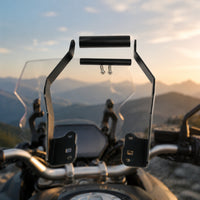 Metal Motorcycle Handlebar Mount with Crossbar Rigid Navigation Bracket with Crossbar Versatile Motorcycle Mount Precision-Engineered for Adventure Riders