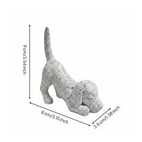 Dog Jewelry Holder Decorative Resin Dog Figurine Small Tabletop Display Home Decor for Entryway, Desk